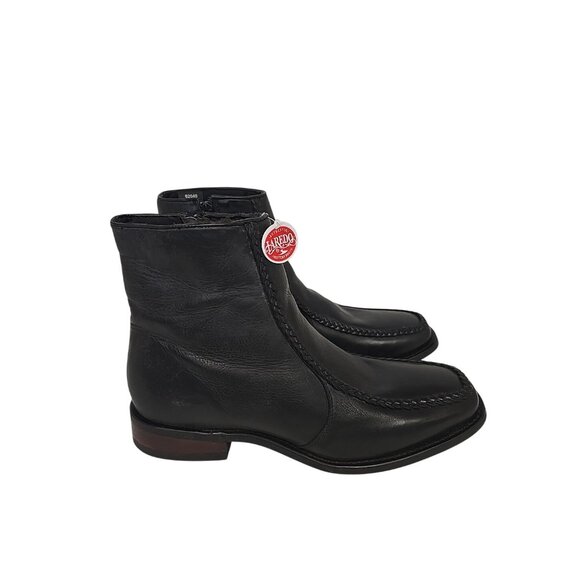 Laredo Men's Richmond Braided Moc Toe 62040 Western Side Zip Boot Black Size 9D - Picture 2 of 8